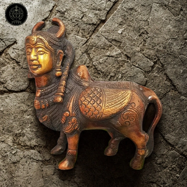 Kamdhenu Cow Brass Idol